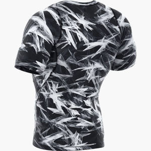 Camiseta de Compresión Sublimada Personalizada al por Mayor para Hombre, Cuello Alto, Manga Corta, Ropa Deportiva de Alta Calidad para Hombre - Product Image 4