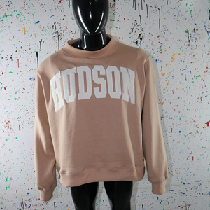 Sweat-shirt à col montant SAND 100% BLANC Broderie appliquée col large Sweat-shirt URBAN PRODUCTIONS - Product Image 1