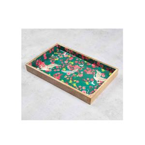 Luxury Wooden Enamel Printed <b>Breakfast</b> Serving Storage Tray Chic Rectangular Serving Platter For Home Weddings Table Accessories - Product Image 2