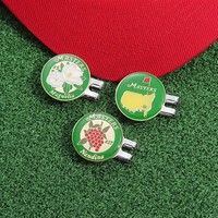 Marqueur de balle de golf en métal émaillé avec logo personnalisé, vente en gros, clip magnétique durable pour chapeau de golf, accessoires de golf de luxe personnalisés en vrac
