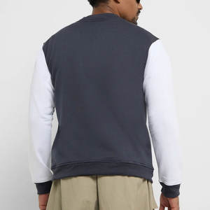 Chaqueta Varsity para Hombre Estilo Urbano con Parches Bordados, Corte Ajustado, Poliéster/Algodón, Color Personalizado - Product Image 2
