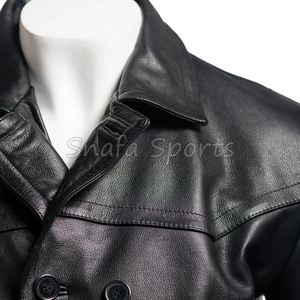 Manteau en peau de mouton de haute qualité pour homme, veste en cuir respirant de qualité supérieure, à double boutonnage, chaud et élégant, vêtements d'extérieur pour l'hiver - Product Image 3