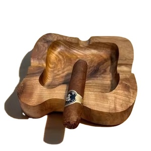 High on Demand Wood Heavy Duty Modern European Style Cigar <b>Ashtray</b> with Customizable Size & Color for Home Restaurant Hotel Use - Product Image 1