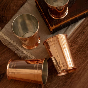 Copper glasses bulk order manufacturer custom packaging export drinkware reusable durable - Product Image 1