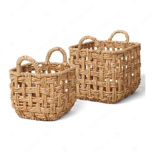 COUNTER SORT <b>Woven</b> <b>Basket</b> Hyacinth <b>Basket</b> Storage Organization Bin Display Tray - Product Image 5