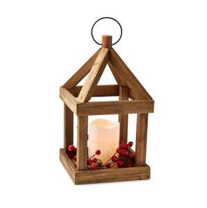 Lanterne à bougie en bois pour la décoration de la maison, table à manger, cheminée, étagère, lieu de mariage et célébrations festives - Product Image 4
