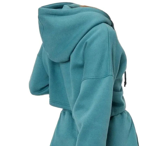 Sudaderas con Capucha Holgadas para Mujer, Tallas Grandes, Fabricación OEM, Color Sólido Personalizado, Estampado Informal, Estilo Hip Hop - Product Image 5