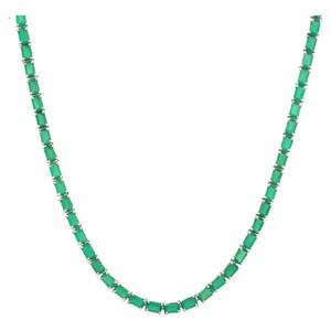 Collier ras du cou tendance en argent 925 avec onyx vert chrétien pour femme – Idéal pour mariage, cadeau ou soirée - Product Image 3