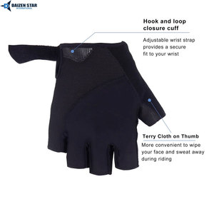Factory Custom Summer Cycling Gloves PU <b>Hand</b> Grips Breathable Anti-Shock Gel <b>Pad</b> Half Finger Lightweight - Product Image 3