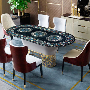 mesas de mármol con incrustaciones, diseños de motivos florales, tallados - Product Image 1