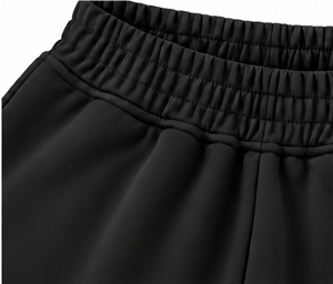 Index Apparel <b>Black</b> Knitted Polyester <b>Shorts</b> With Elastic Waist And Pockets Sporty <b>Women's</b> Casual Wear - Product Image 4