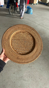 Vietnam Factory Supply Rustic Rattan Charger Plate 15 Inch Natural Handmade <b>Table</b> Placemat Bulk Export Supplier - Product Image 4