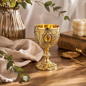 Gobelet à vin en acier inoxydable brillant, tasse à boire contemporaine - Product Image 5