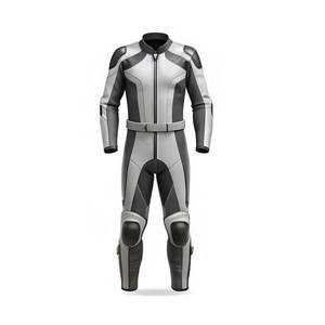 Combinaison de moto pour homme à manches longues, noire et grise, coupe-vent, toutes saisons, ensemble de vêtements de moto, ensemble de tourisme moto - Product Image 5