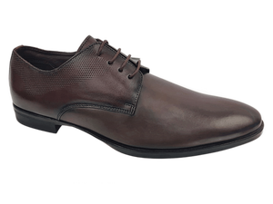Zapatos Oxford de Cuero Marrón para Hombre, con Punta Puntiaguda, Cordones, Transpirables, con Suela de Goma Acolchada, Logotipo Grabado, para Oficina, Carrera, Uso Diario - Product Image 1