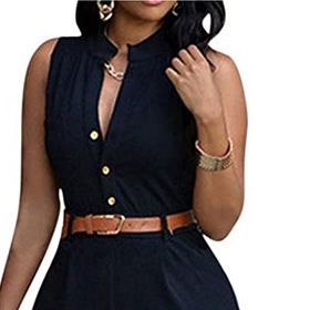 OEM Custom 2026 Wholesale Fashion Romper New Fashion Popular Solid Printed Jumpsuit Women Long Jumpsuits - Product Image 5