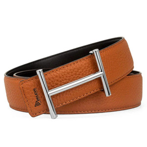 RELEVO INDUSTRIES Genuine Leather <b>Belts</b> High Quality Customizable Casual Alloy Buckle Breathable Eco-Friendly Men 3.5CM Width - Product Image 2