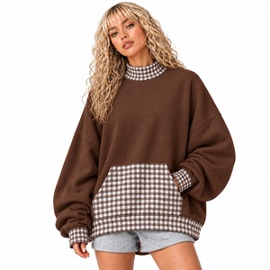 Sudadera Oversize de Cuello Alto para Mujer, Ajuste Holgado, Manga Larga, Estilo Casual, Cómoda para el Día a Día - Product Image 4
