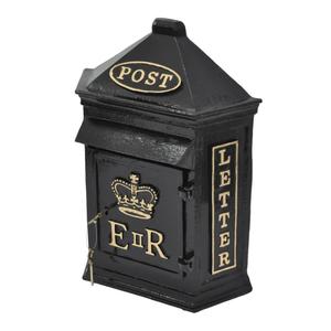 Home Decoration ER Post <b>Box</b> Wall Decor Black Coated Vintage Mailbox For Home Rustic Letter <b>Box</b> Garden Supplies For Christmas - Product Image 1