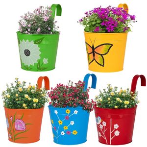 Pot de fleurs suspendu en métal moderne pour la décoration intérieure et extérieure de la maison et du jardin, support décoratif pour plantes suspendues pour balcon - Product Image 3