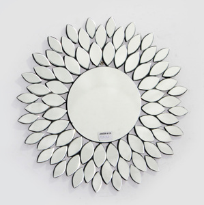 Miroir Mural Rond Design Pellet, Miroir Décoratif pour Salle de Bain, Chambre à Coucher, Salon, Style Moderne, Fixation Murale, 15,5 Pouces - Product Image 3