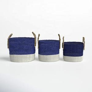 Venta al por mayor Nhat Minh cesta de almacenamiento de jacinto de agua tejida a mano cesta de lavandería de Vietnam legibilidad mejorada para búsqueda - Product Image 3