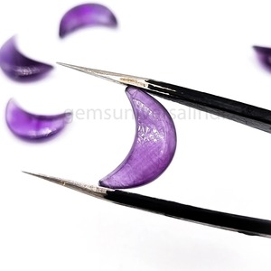 Ametista natural tallada a mano en forma de luna creciente de 17 mm, piedra suelta lisa, colgante, precio al por mayor, joyería a granel para fabricación. - Product Image 2