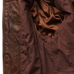 Nuevas Chaquetas Marrones Personalizadas con Logotipo para Mujer, Chaqueta Vintage para Invierno, Abrigos Modernos de Cuero, Chaquetas Bomber de Piel Auténtica, Ropa Urbana - Product Image 4