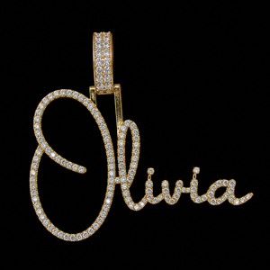 Colgante Personalizado con Nombre en Plata de Ley 925 con Incrustaciones de Moissanita VVS, Joyería Hip Hop - Product Image 2