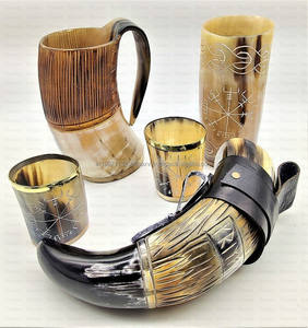Gani Craft Impex Cuerno para beber vikingo hecho a mano Cuerno natural de alta calidad en diseño vintage Buen color para uso doméstico - Product Image 2