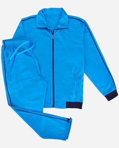 ชุดวอร์มผู้ชายสีน้ำเงินรอยัลแบบคลาสสิก 2 ชิ้น เสื้อแจ็คเก็ตพรีเมียมและกางเกงวอร์มเข้าชุด - Product Image 5