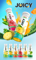 Jus de fruits sain 100% raisin naturel, pomme, mélanger le jus avec de la vitamine C 405ML bouteille Nawon Premium Quality Juice Drinks Factory