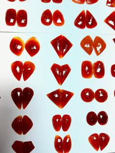 Piedra Preciosa de Ónix Rojo Natural, Corte Rosa, Facetada por un Lado, Piedras Sueltas, Certificadas por Terceros, 150 Quilates, para la Elaboración de Joyas - Product Image 6