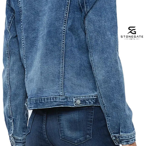 Chaqueta Vaquera de Moda para Mujer con Detalles de Pedrería, Fabricante con MOQ Bajo para Colecciones de Boutique y Compradores de Ropa a la Moda - Product Image 6