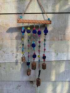 Handmade Animal Theme Wooden Wind Chime with Tin Bells and Glass Beads for Indoor/Outdoor <b>Garden</b> and Patio Hanging Decor - Product Image 5