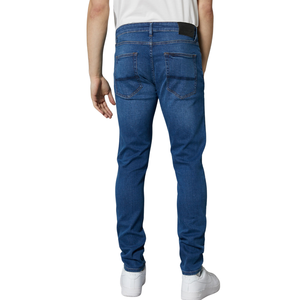 <b>Men</b> Mid Blue Woven Denim Jeans Straight <b>Stretch</b> Fit Casual Daily Wear OEM ODM Factory Wholesale Spring - Product Image 2