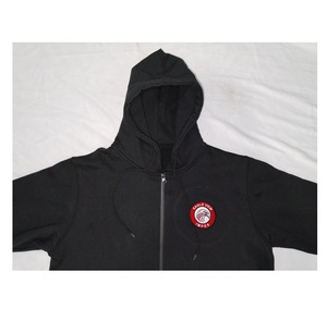 Chaqueta con capucha de lana de algodón 100% para hombre, logotipo bordado, Color sólido, cremallera, diseño deportivo, talla 320 GSM XS, cuello con capucha, otoño - Product Image 2