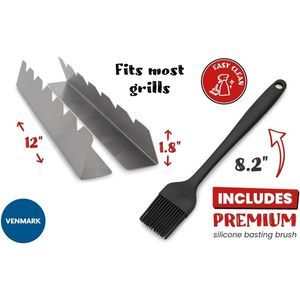 Stainless Steel Shish Kabob Rack with 6 Skewer Holders Prevents Burn & Stick to Grill Elevated <b>BBQ</b> Tool - Product Image 2