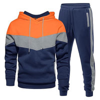 Ensemble de survêtement décontracté pour homme, avec capuche, couleur unie, 100 % coton respirant, idéal pour la gym et l'entraînement, vente en gros