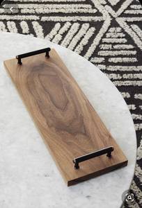 Best Seller Rustic Wooden <b>Tray</b> with Rope Handles Decorative Serving <b>Tray</b> for Home and Kitchen <b>Large</b> <b>Tray</b> for Dining and Food - Product Image 3