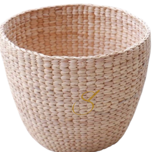 Panier de rangement en jacinthe d'eau : Décoration tressée style bohème et campagnard - Product Image 4