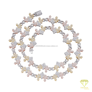 Chaîne en argent sterling 925 de haute qualité avec croix sertie de diamants moissanite, bijoux de luxe hip-hop pour les grossistes - Product Image 6