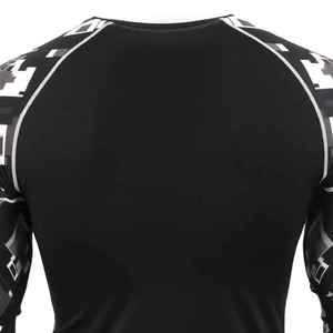 Breathable Camo Rashguard for Men Long Sleeve Surf Rash Guard <b>Wetsuit</b> Top with Spandex/Polyester Material - Product Image 4