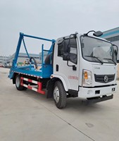 Camion de ramassage des déchets DongFeng 4*2 à bras oscillant, structure en acier durable pour le transport des déchets de construction