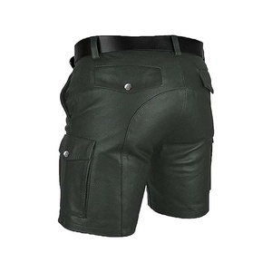 With Zipper Style Good Quality Latest Style Outer Wear Fully Customized Made Durable Comfortable and Stylish <b>Look</b> <b>Leather</b> <b>Shorts</b> - Product Image 3
