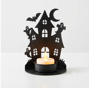 ที่วางเทียนรูปปีกค้างคาวโลหะสีดำสำหรับตกแต่งบ้านในวันฮาโลวีน - Product Image 5