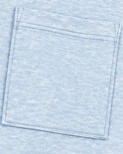 Camiseta Casual Personalizada Azul Cielo con Cuello en V para Mujer, Manga Corta, Mezcla de Algodón, Suave y Ligera, con Bolsillo, Cómoda para Uso Diario en Verano - Product Image 5