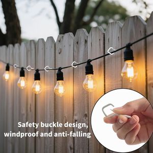 Petits crochets à vis en métal de 1,65 pouce pour guirlandes lumineuses d'extérieur, carillons éoliens, lanternes d'intérieur et décorations suspendues - Product Image 2