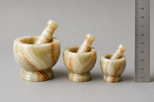 Natural Onyx <b>Mortar</b> <b>Pestle</b> Set Handmade Polished Eco-Friendly <b>Stone</b> Carvings Three Sizes Wholesale Custom Logo Spice Grinder - Product Image 4