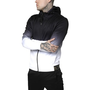 High Quality Men's Skinny Tracksuits Custom Logo Printed Hooded Collar New Arrival Solid Color Long Sleeve Direct Factory Supply - Product Image 1